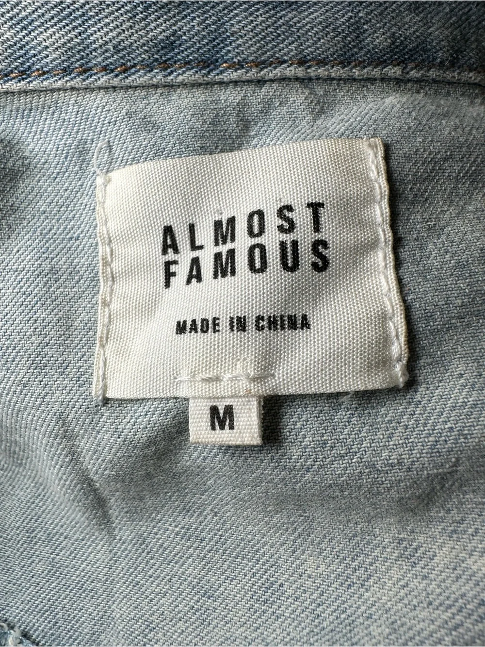 Almost Famous Distressed Jean Jacket - Picture 4 of 7